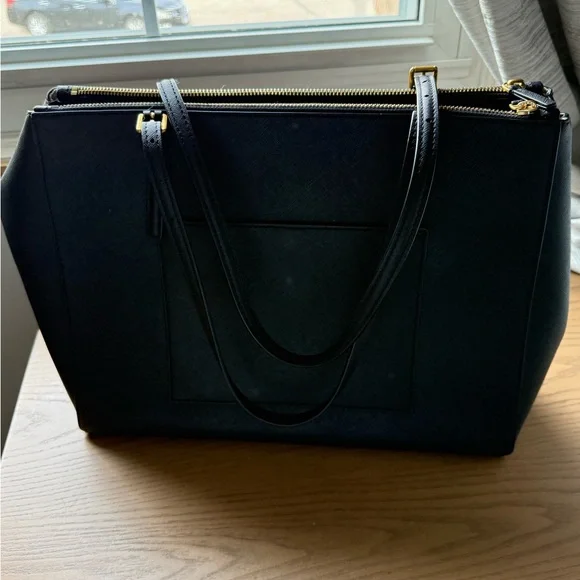 Tory Burch Black Saffiano Leather Tote Bag - Picture 4 of 9